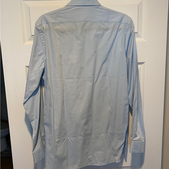 Moschino Men’s Embroidered Heart Button Down Shirt Size US15.5/EU40 Light Blue. - Picture 2 of 8